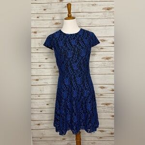 Cynthia Steffe ‘Textured Rose’ lace fit and flare dress